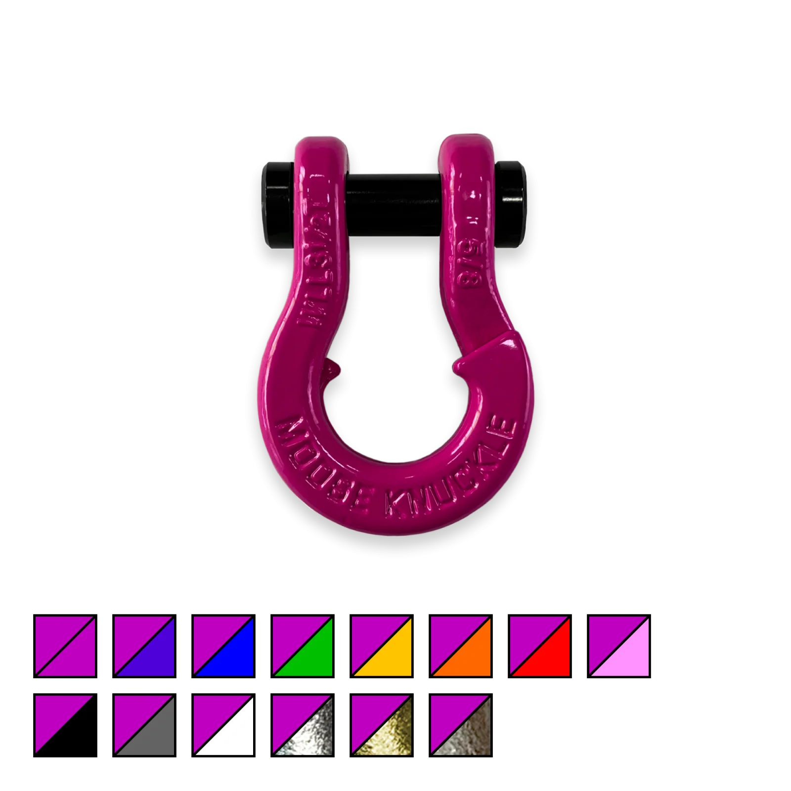 Jowl SxS Recovery Split Shackle 5/8 Pogo Pink Moose Knuckle Offroad - FN000025-183 - Moose Knuckle Offroad