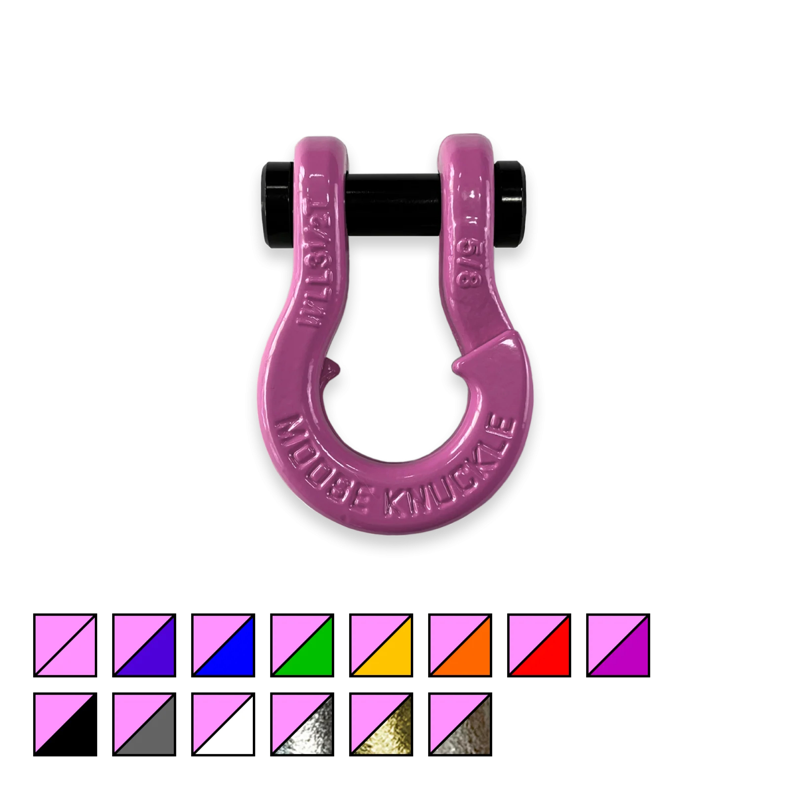 Jowl SxS Recovery Split Shackle 5/8 Pretty Pink Moose Knuckle Offroad - FN000025-010 - Moose Knuckle Offroad