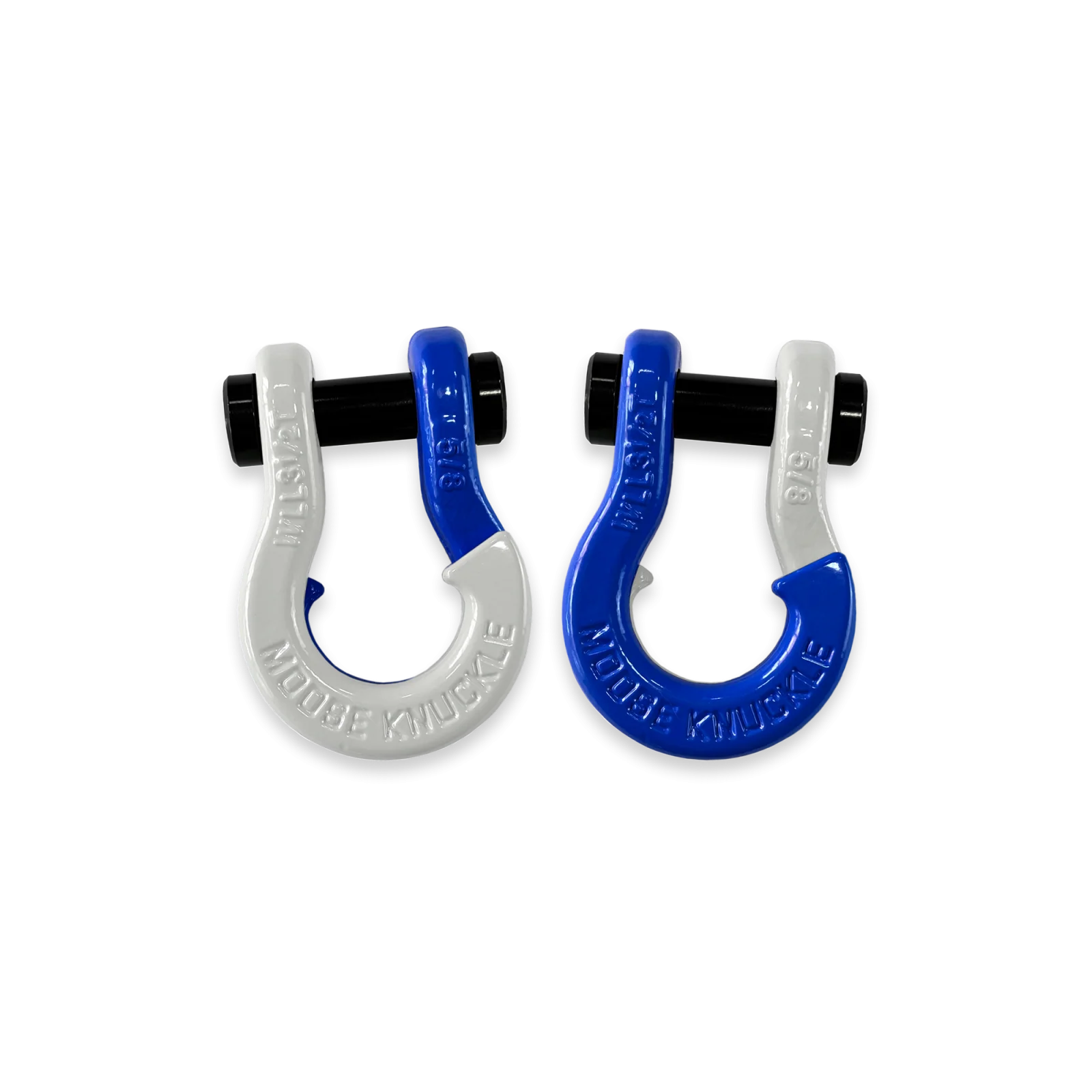 Jowl SxS Recovery Split Shackle 5/8 Pure White and Blue Balls Combo Moose Knuckle Offroad - FN000025-044 - Moose Knuckle Offroad