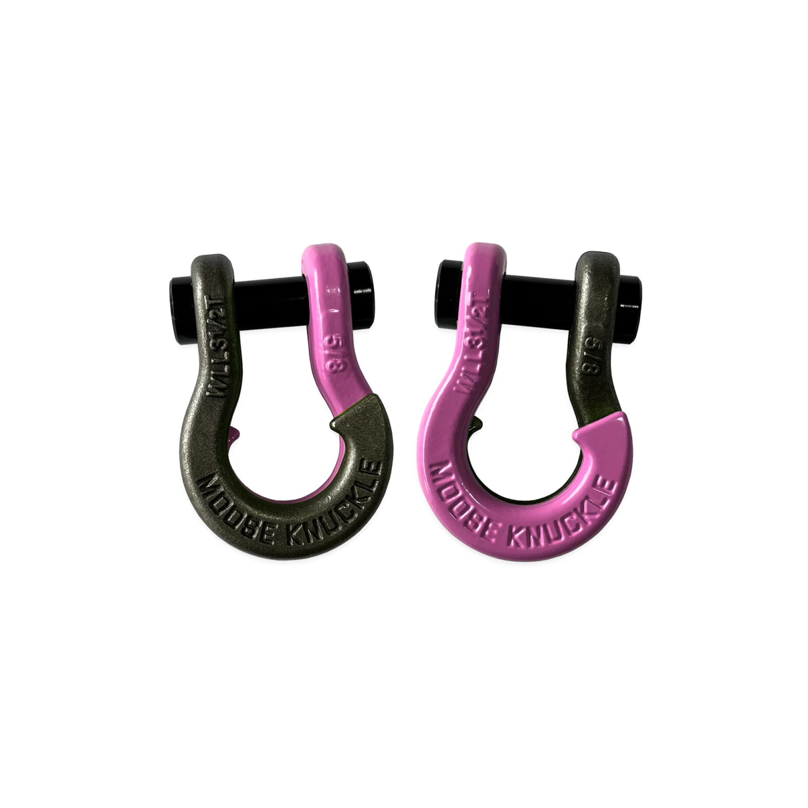 Jowl SxS Recovery Split Shackle 5/8 Raw Dog and Pretty Pink Combo Moose Knuckle Offroad - FN000025-180 - Moose Knuckle Offroad