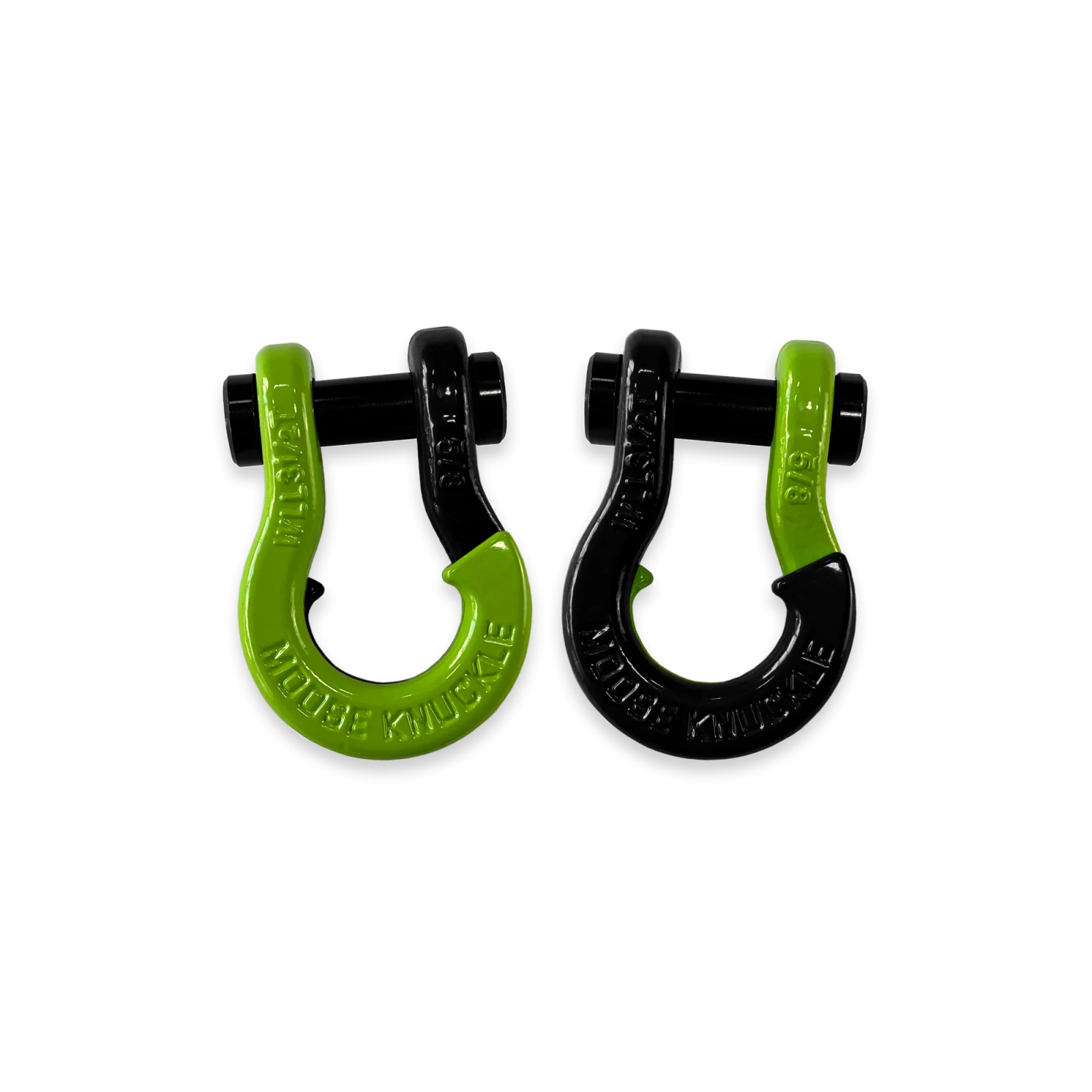 Jowl SxS Recovery Split Shackle 5/8 Sublime Green and Black Hole Combo Moose Knuckle Offroad - FN000025-080 - Moose Knuckle Offroad