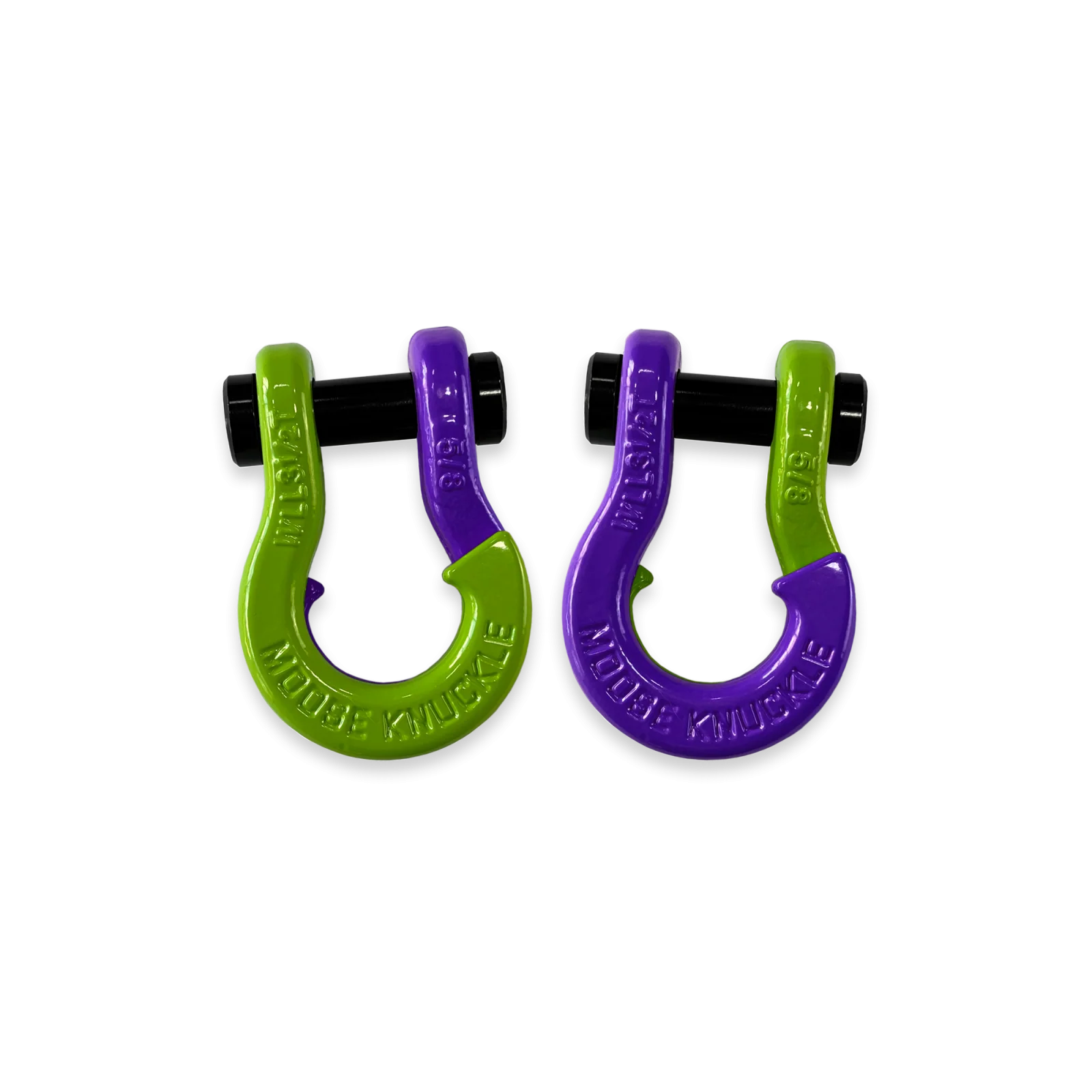 Jowl SxS Recovery Split Shackle 5/8 Sublime Green and Grape Escape Combo Moose Knuckle Offroad - FN000025-083 - Moose Knuckle Offroad
