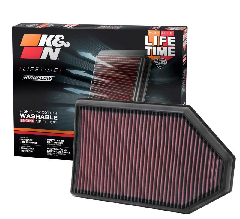 K&N Replacement Air Filter for 11 Chrysler 300/300C / Challenger 3.6L/5.7L/6.4L / Charger 3.6L/5.7L - Image 13