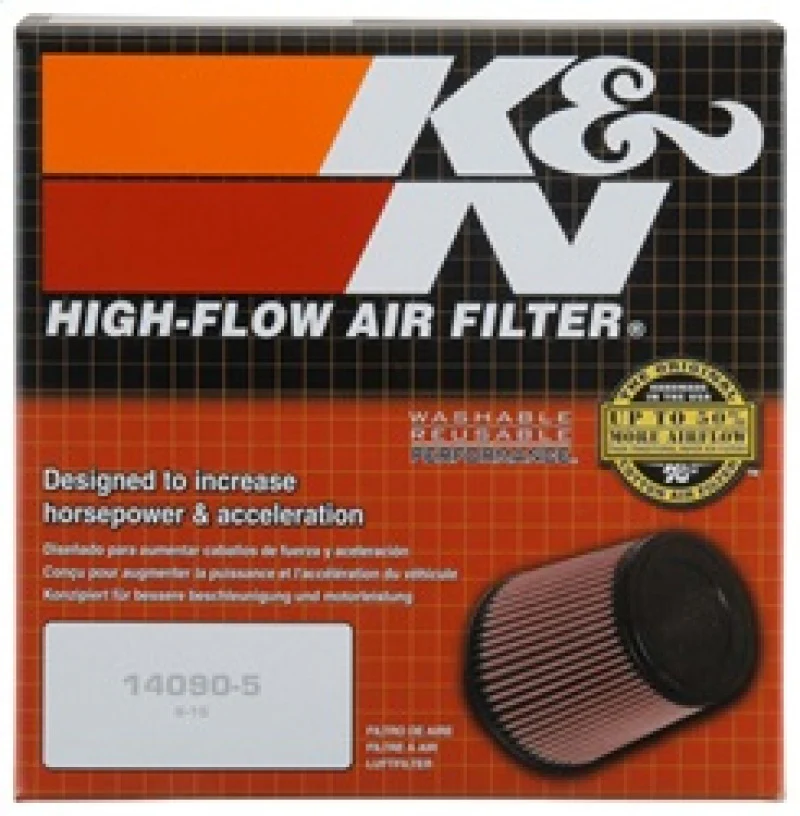 K&N Universal Rubber Filter 5in Flange ID x 6.5in Base OD x 4.5in Top OD x 4.125in Height - Image 5