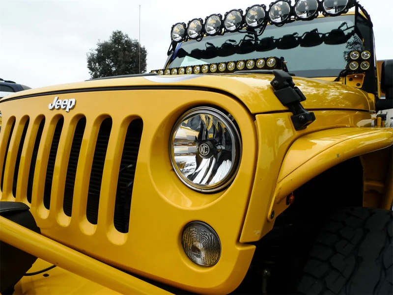 KC HiLiTES 07-18 Jeep JK (Not for Rubicon/Sahara) 7in. Gravity LED DOT Headlight (Pair Pack System) - Image 9