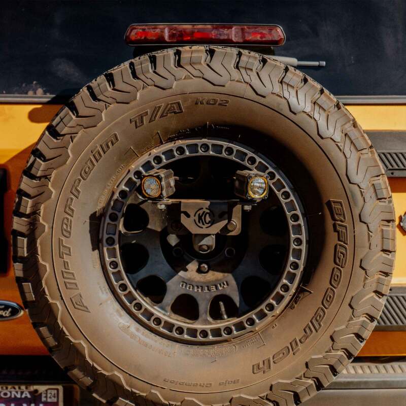 KC HiLiTES 21-24 Ford Bronco Spare Tire Carrier Light Mount w/ M12x1.5 Lug Nuts - Image 5
