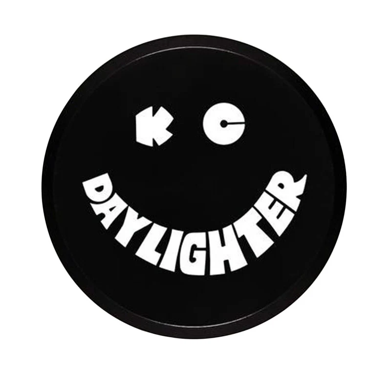 KC HiLiTES 6in. Round Hard Cover for Daylighter/SlimLite/Pro-Sport (Single) - Black w/White Smile - Image 2