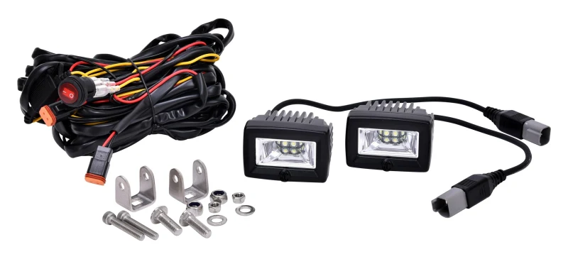 KC HiLiTES C-Series 2in. C2 LED Light 20w Area Flood Beam (Pair Pack System) - Black - Image 6