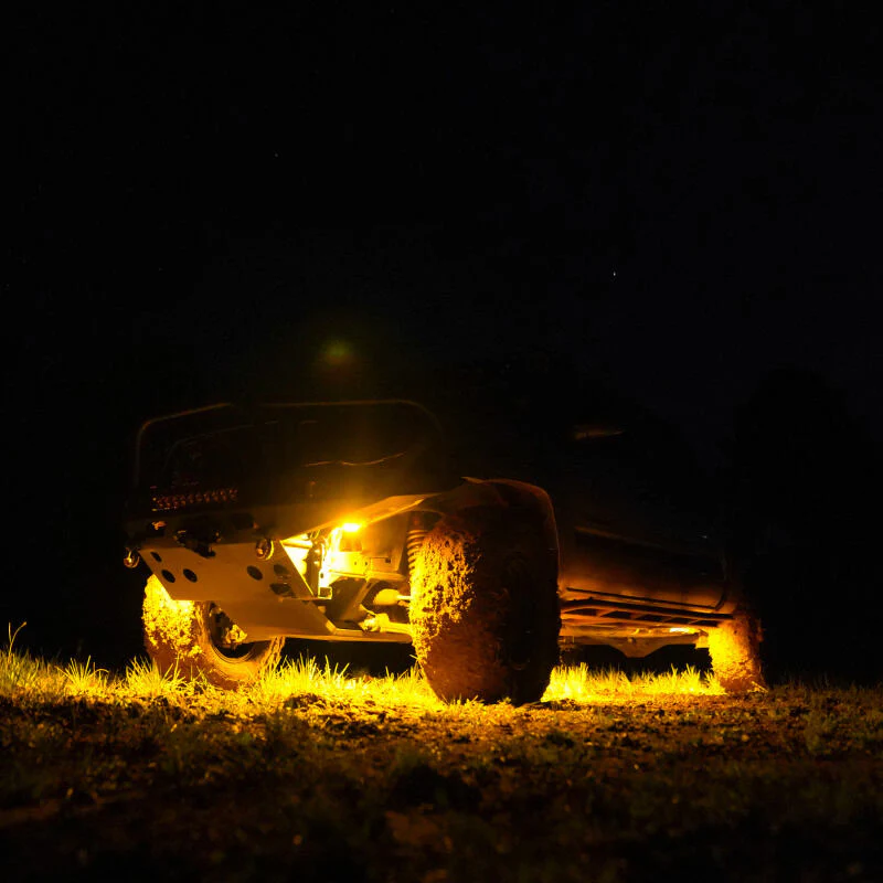 KC HiLiTES Cyclone V2 2.2in. LED Accessory Light 5w Flood Beam (Single) - Amber Lens - Image 3