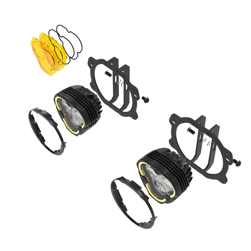 KC HiLiTES FLEX ERA 3 Dual Mode SAE Fog Lights - 2-Light Master Kit for Jeep JK/JL/JT Plastic Bumper - Image 7
