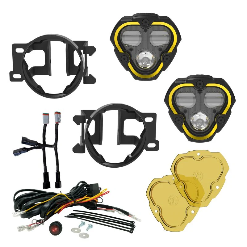 KC HiLiTES FLEX ERA 3 Dual Mode SAE Fog Lights - 2-Light Master Kit for Toyota Tacoma/4Runner/Tundra - Image 2