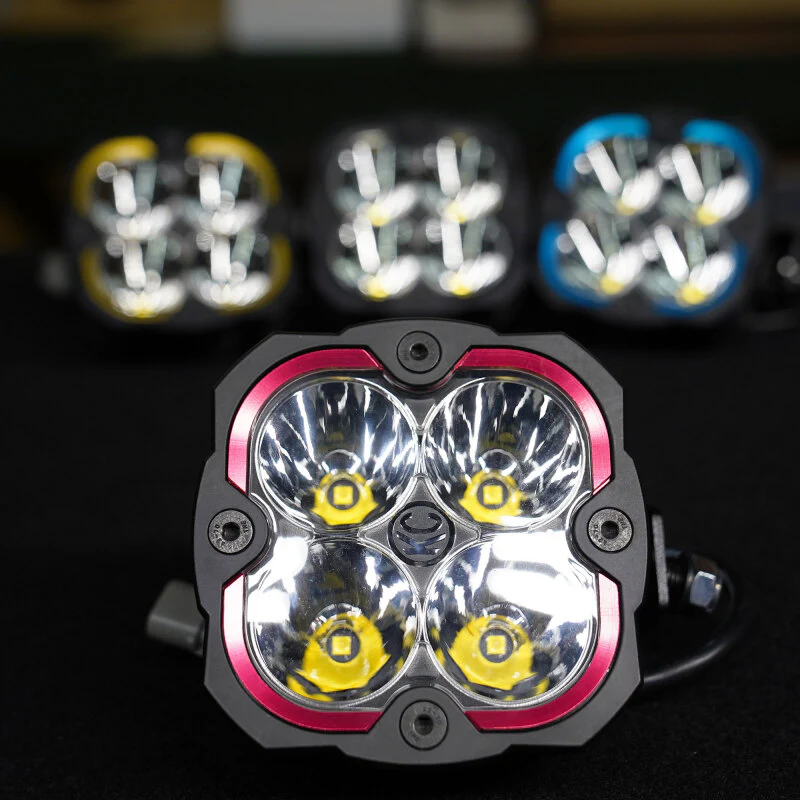 KC HiLiTES FLEX ERA 4 Color Bezel Ring Red (ea) - Image 2