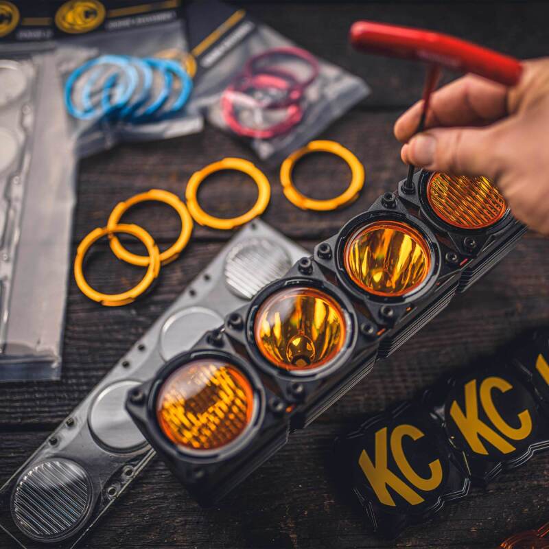 KC HiLiTES FLEX ERA LED Performance Yellow Combo Lens for Light Bars - Image 4