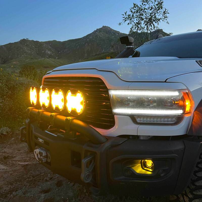 KC HiLiTES SlimLite 8in. LED Light Shield SAE Driving (Shield Only) - Selective Yellow - Image 3