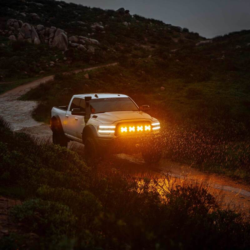 KC HiLiTES SlimLite 8in. LED Light Shield (Shield Only) - Amber - Image 6
