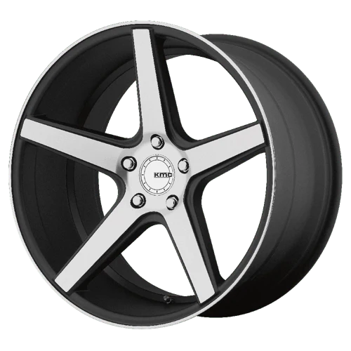 KM685 22X10.5 5X112 S-BLK/MACH FACE 40MM - KM68522557540