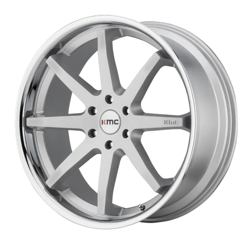 KM715 22X9.5 5X120 BRUSH SLV CHR LP 30MM - KM71522952430