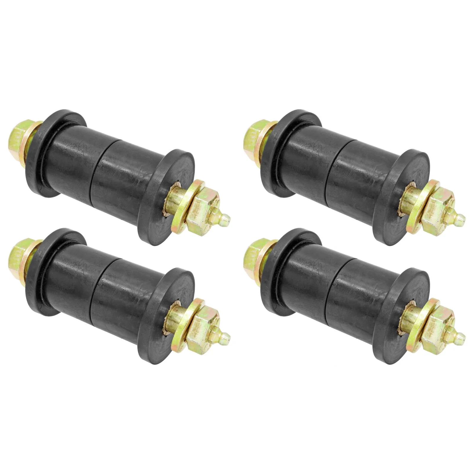 Leaf Spring Main Eye Bushing Kit 87-95 Wrangler YJ Includes Urethane Bushings Greasable Hardware Set of 4 RockJock 4x4 - CE-9068