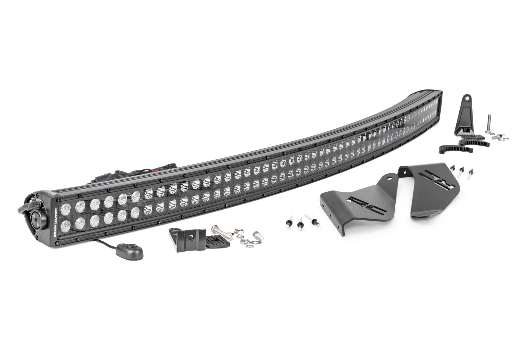 LED Light Front Mount 50 Inch Dual Row Black Pair with Factory Wiper 14-22 Polaris Ranger 1000XP Rough Country - 93127 - Image 8