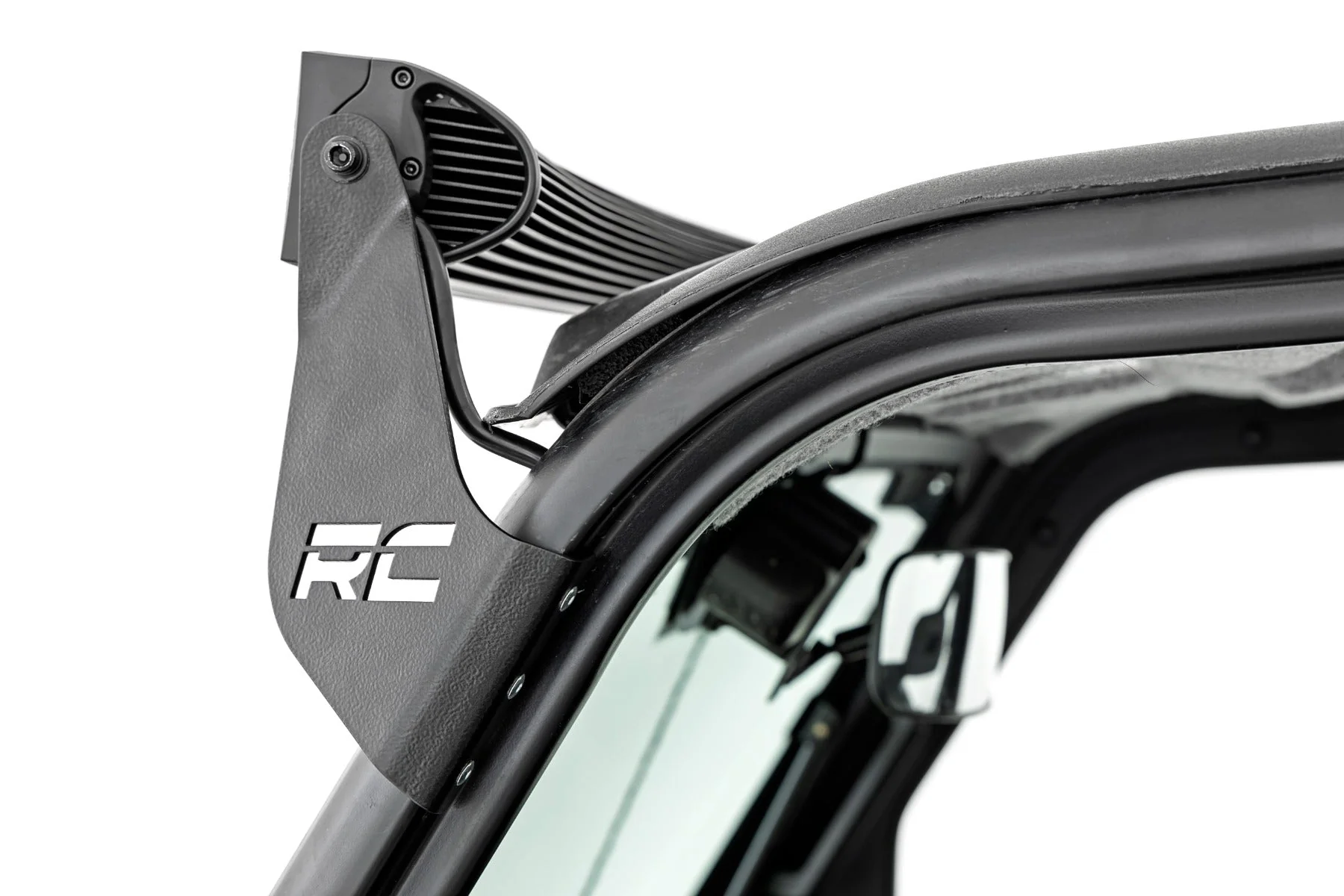 LED Light Front Mount 50 Inch Single Row Black Pair with Factory Wiper 14-22 Polaris Ranger 1000XP Rough Country - 93128 - Image 5