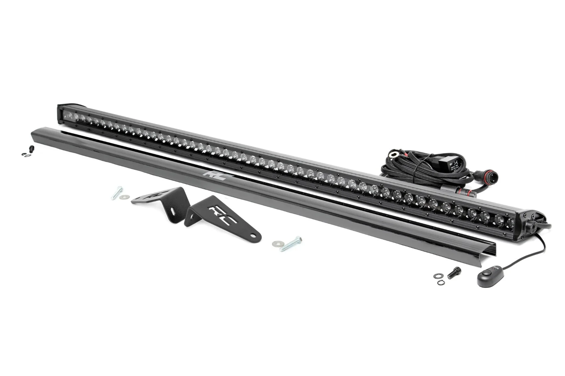 LED Light Rear Mount 50 Inch Single Row Black Pair 14-22 Polaris Ranger 1000XP Rough Country - 93125 - Image 6