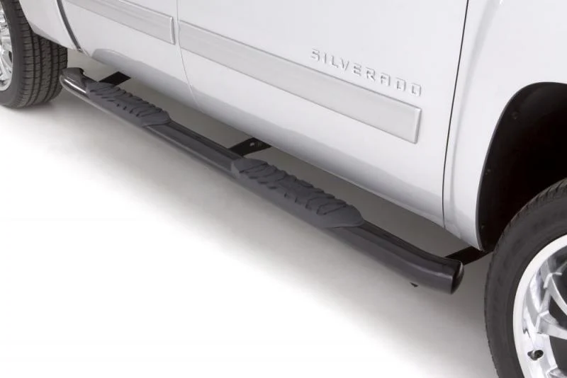 Lund 15-18 Ford F-150 SuperCrew 5in. Oval Curved Steel Nerf Bars - Black - Image 4