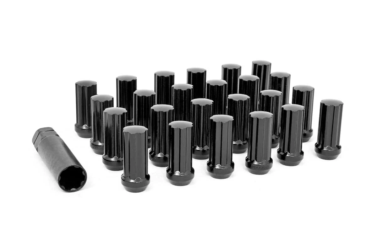 M12 x 1.5 Lug Nut Set of 24 Black Rough Country - 121524BLK - Image 2