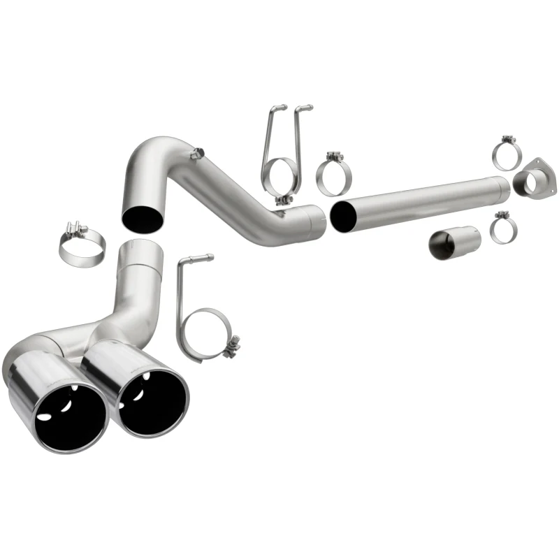 MagnaFlow 08-17 Ford F-250/F-350/F-450 4.6L/6.7 DPF-Back SS 4in Dual Single Passenger Side Rear Exit - Image 2