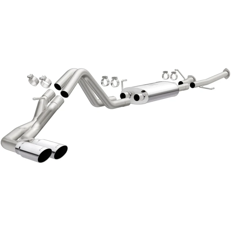 MagnaFlow 14 Toyota Tundra V8 4.6L/5.7L Stainless C/b Exhaust Dual same side pass. rear tire - Image 2