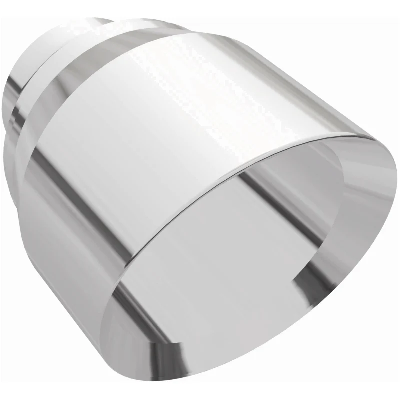MagnaFlow Tip Stainless Double Wall Round Single Outlet Polished 4.5in DIA 2.5in Inlet 5.75in Length - Image 6