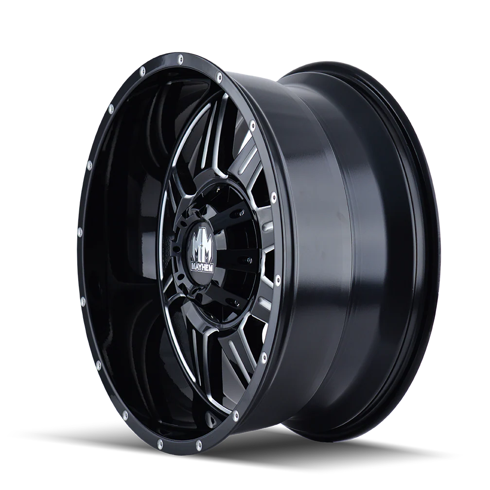 MAYHEM MONSTIR 8100 GLOSS BLACK MILLED 20X9 6-120/6-139.7 0MM 78.1MM - 8100-2994M - Mayhem - Image 2