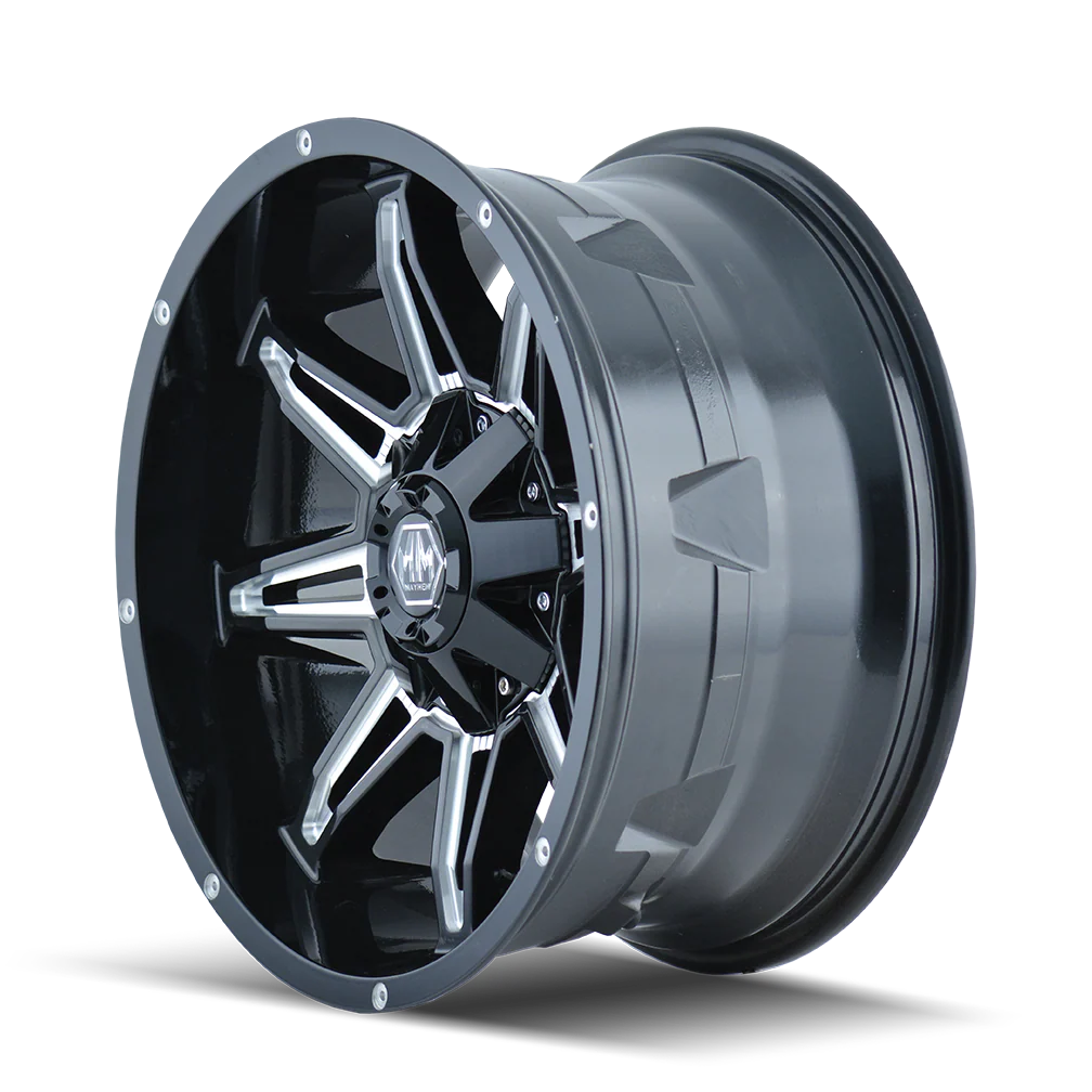 MAYHEM RAMPAGE 8090 GLOSS BLACK MILLED 18X9 8-170 18MM 130.8MM - 8090-8970M18 - Mayhem - Image 2