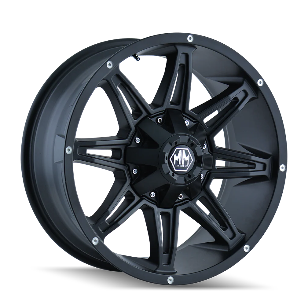 MAYHEM RAMPAGE 8090 MATTE BLACK 20X9 8-165.1 18MM 130.8MM - 8090-2981MB18 - Mayhem