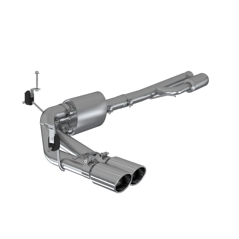 MBRP 2019+ Chevrolet Silverado 1500 4.5L/5.3L Pre-Axle Dual Side Exit w/ 4in OD Tip - AL - Image 2