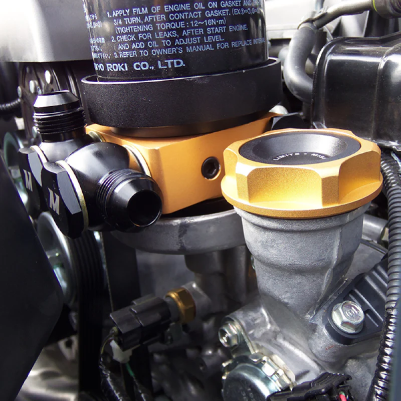 Mishimoto Oil Sandwich Plate w/ Rear-Mounted Thermostat - Image 9