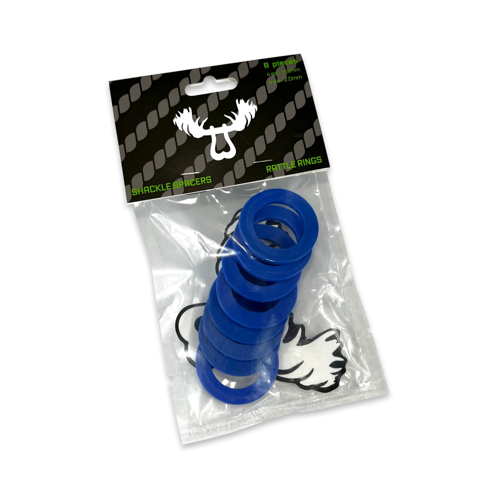 Moose Knuckle Offroad Rattle Rings 1/2 Shackle fits 5/8 Inch Pin Diameter Blue Balls Moose Knuckle Offroad - FN000021-205 - Moose Knuckle Offroad