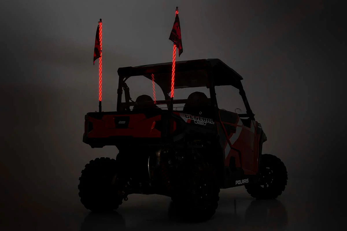 Multi-Function UTV LED Whip Lights w/ Remote Control Rough Country - 93004 - Image 5