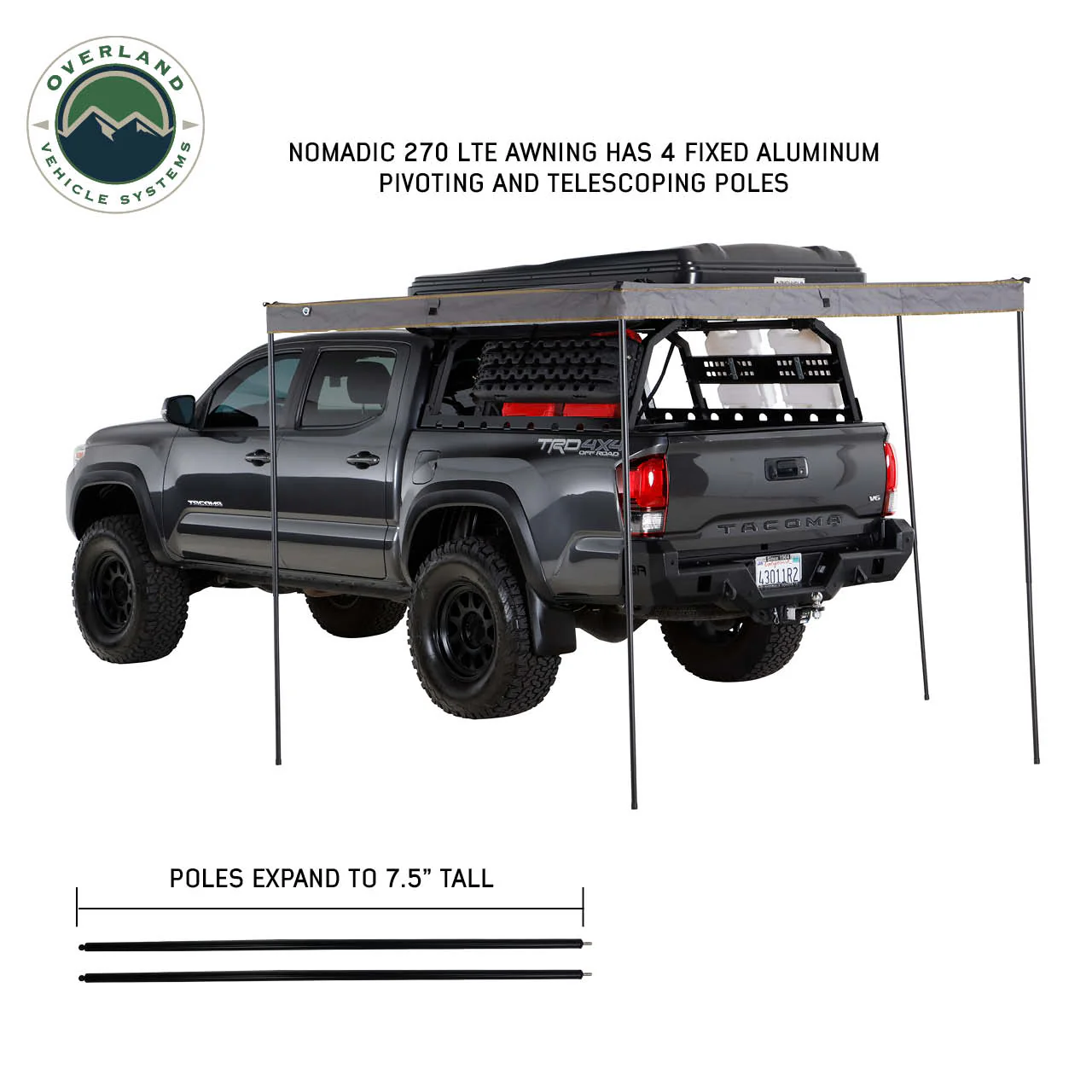 Nomadic 270 LTE Driver Side 270 Degree Awning Premium Overland Vehicle Systems - 19679907 - Image 5
