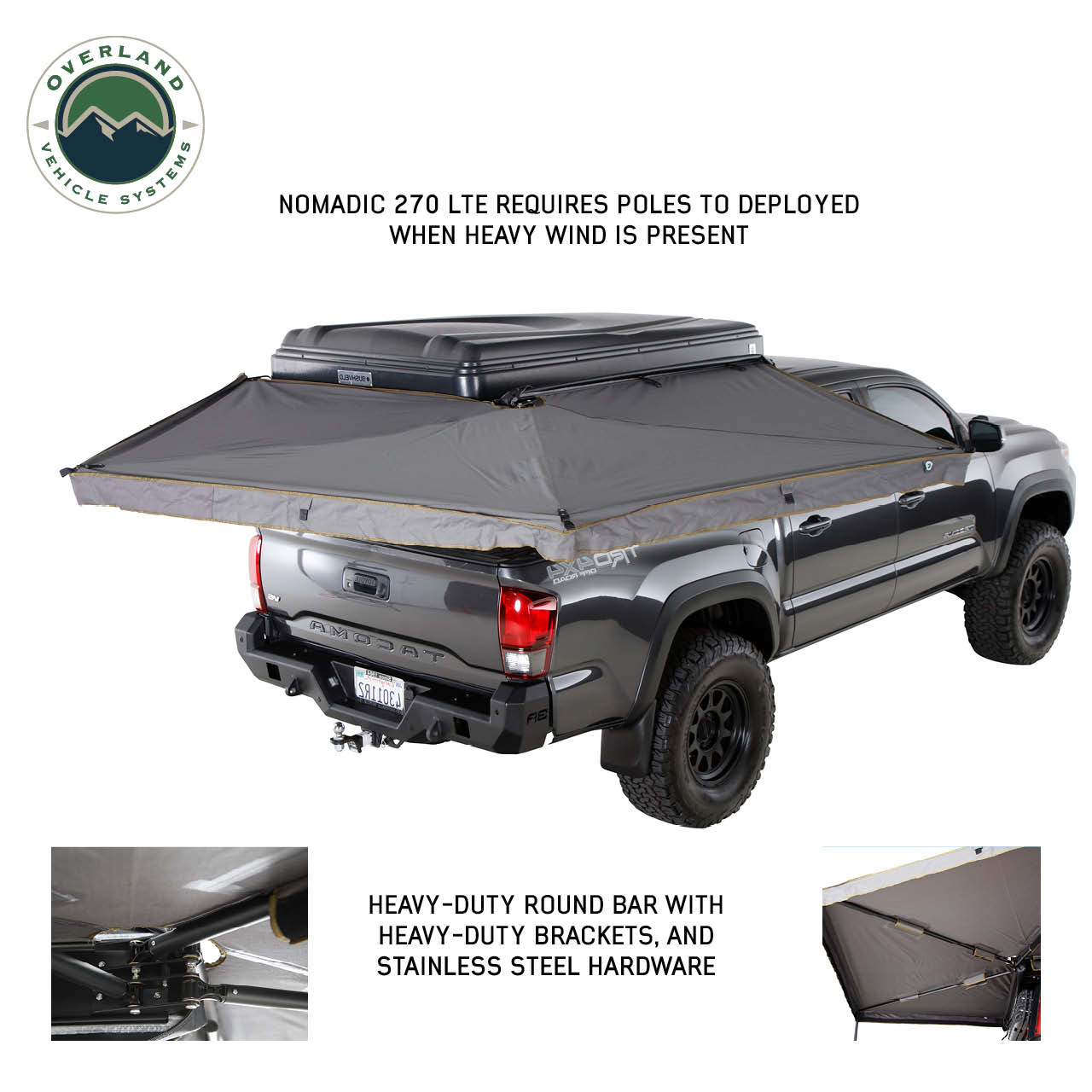 Nomadic 270 LTE Passenger Side 270 Degree Awning Overland Vehicle Systems - 19689909 - Image 3