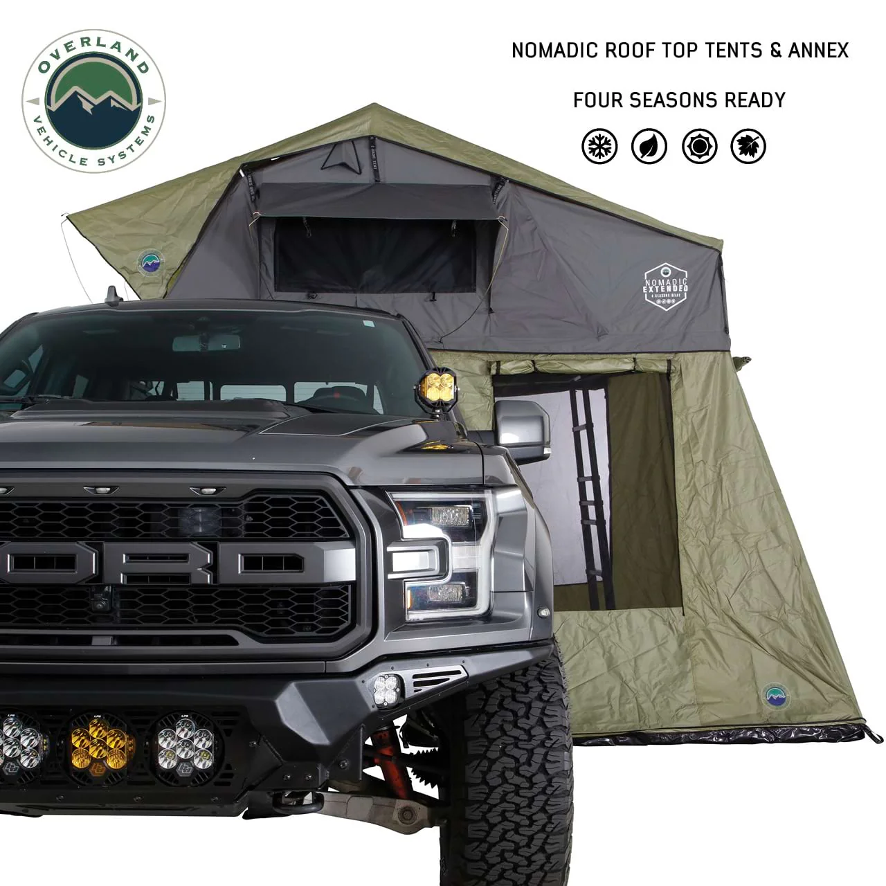 Nomadic 3 Roof Top Tent Annex Room With Floor & Cover Overland Vehicle Systems - 18539936 - Image 10