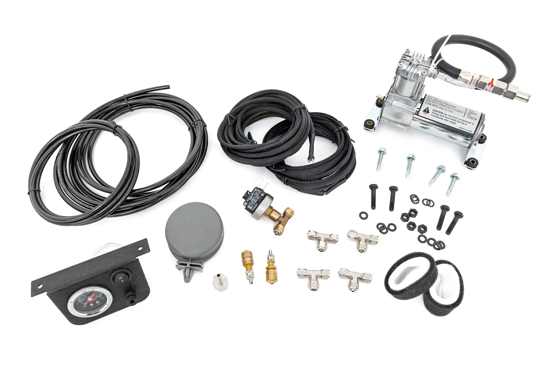 Onboard Air Bag Compressor Kit w/Gauge - 10100 - Image 7