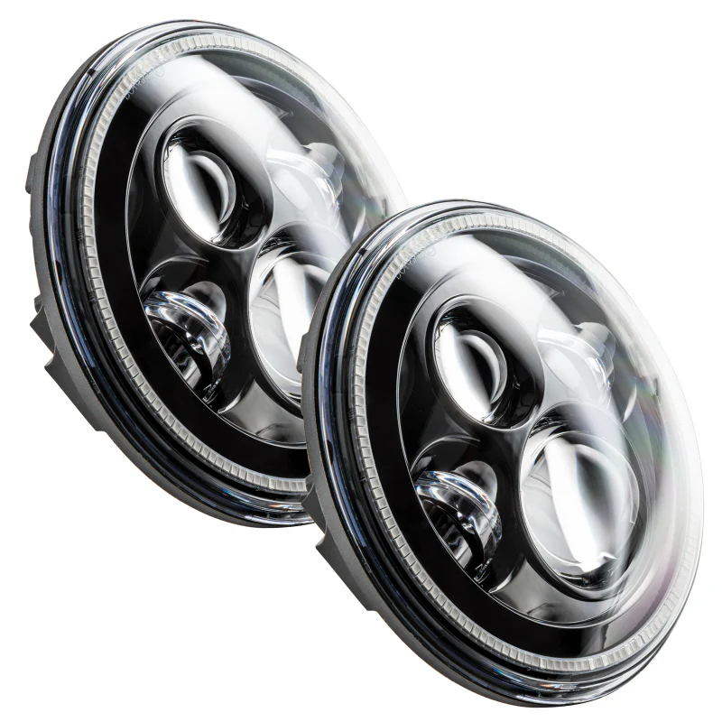 Oracle 7in High Powered LED Headlights - Black Bezel - Blue - Image 4