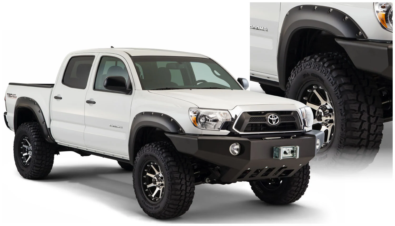 Pocket Style Fender Flare 4 PC Set For 2012-2015 Tacoma 73.5 Bed Length Husky Liners - 2803928
