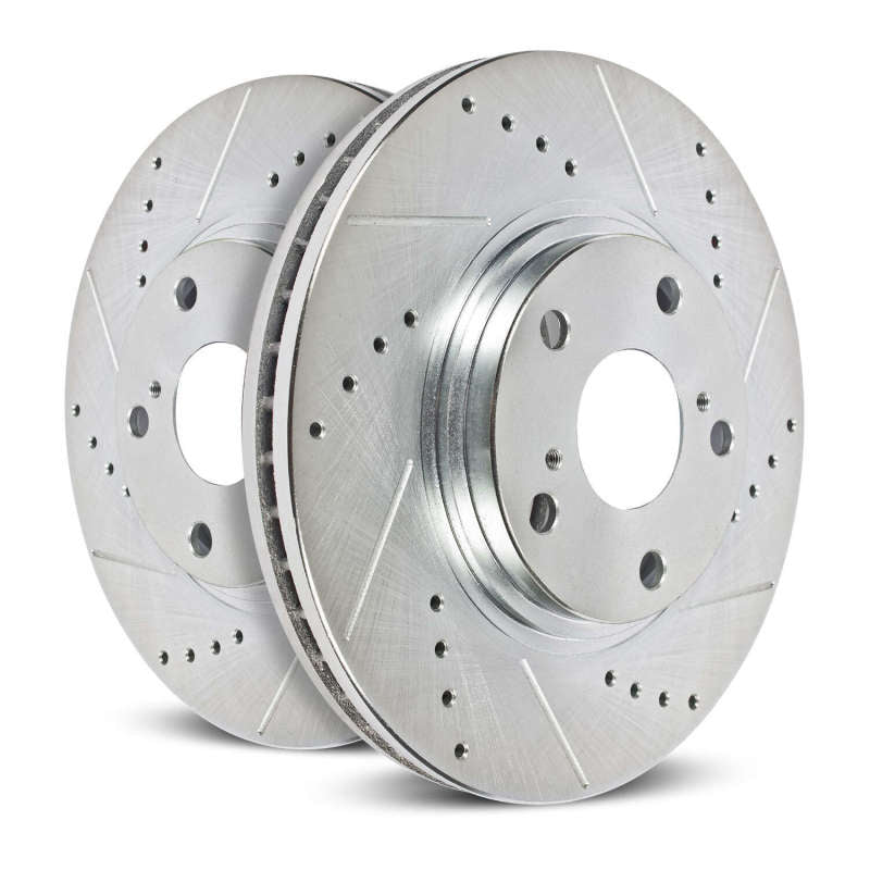 Power Stop 10-12 Ford F-450 Super Duty Front Drilled & Slotted Rotor - Pair - Image 3