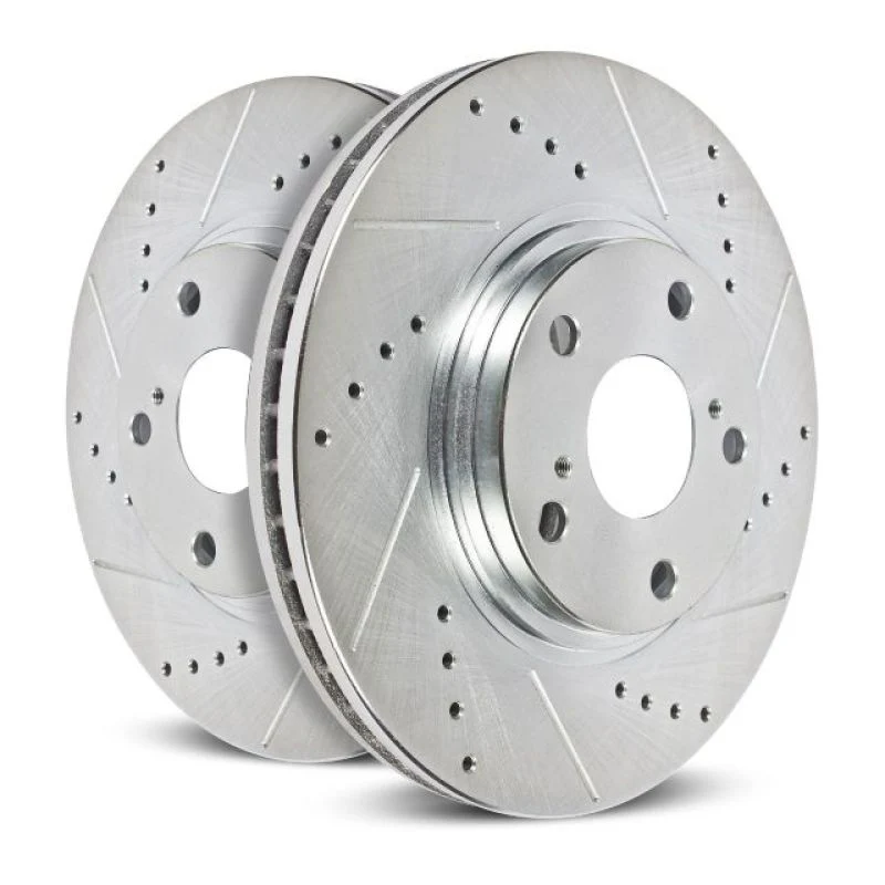 Power Stop 11-20 GMC Sierra 3500 HD Rear Drilled & Slotted Rotor - Pair - Image 2