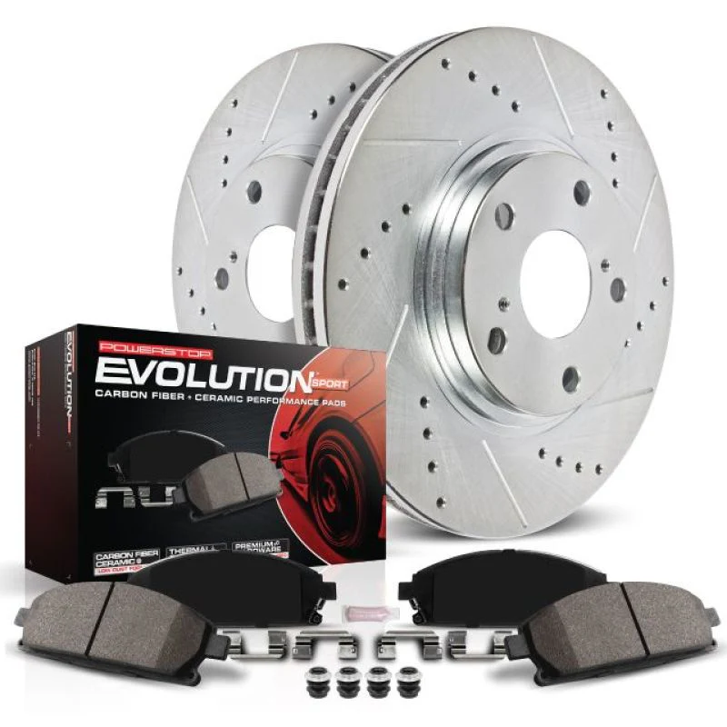 Power Stop 12-20 Jeep Grand Cherokee Front Z23 Evolution Brake Kit - Image 2
