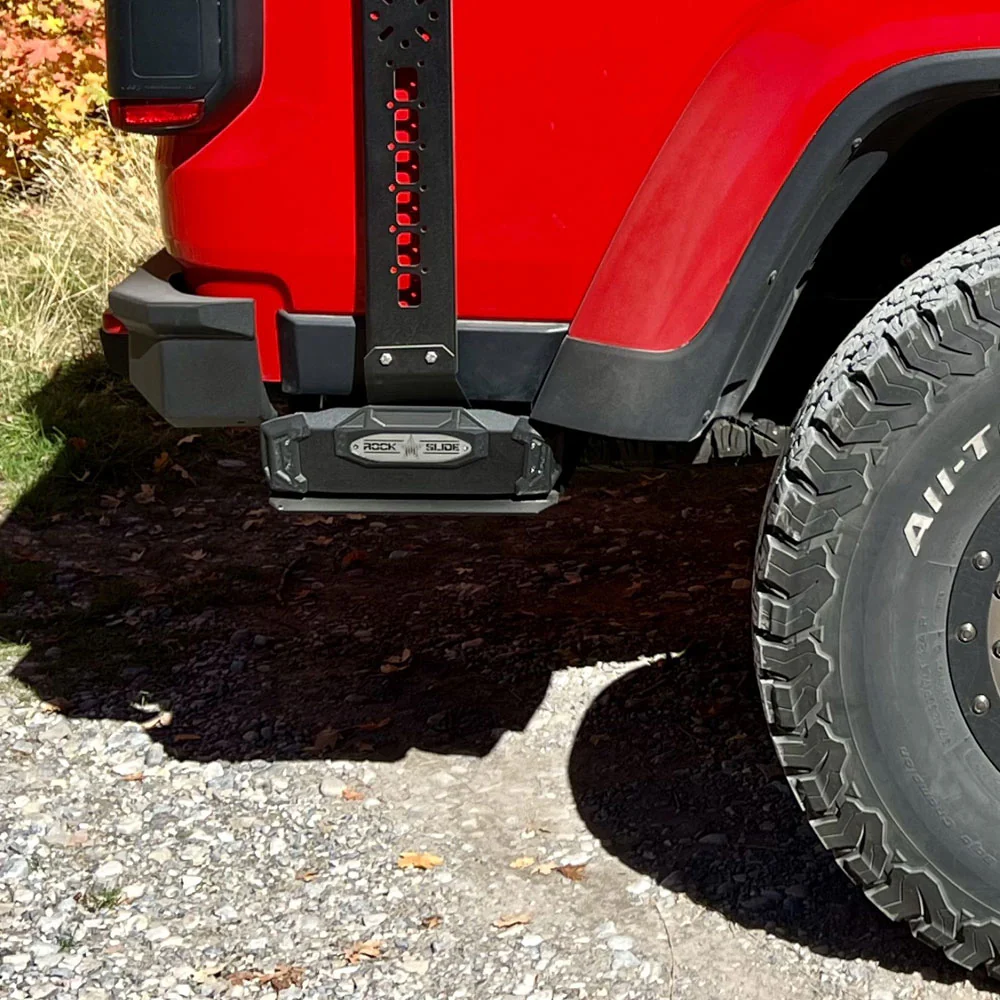 R-STEP 9 Inch Wide For 2020-2023 Jeep Gladiator Bed Step Attachment Brackets Driver Side Behind Rear Tire DIESEL MOTOR Rock Slide Engineering - RS-931 - Image 2
