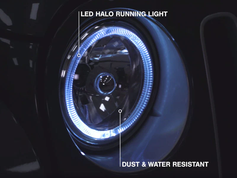 Raxiom 07-18 Jeep Wrangler JK LED Halo Headlights- Chrome Housing (Clear Lens) - Image 8