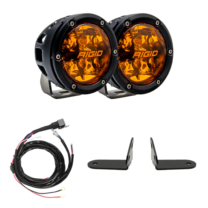 Rigid Industries 2017+ Polaris Pro R/Turbo R Revolve Amber PRO A-Pillar Light Kit - Image 2