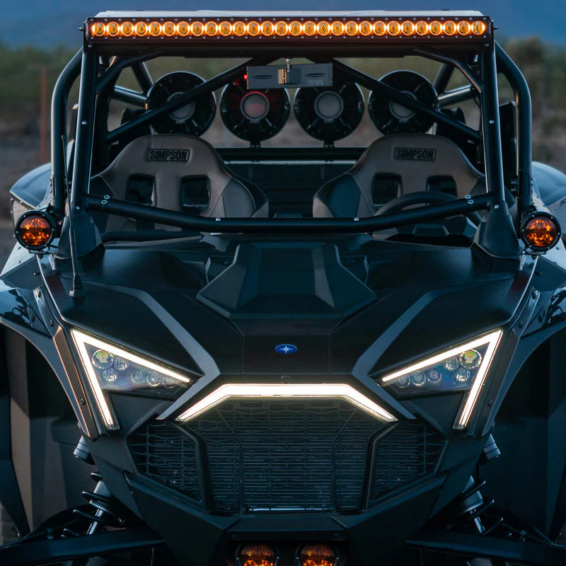 Rigid Industries 2017+ Polaris Pro R/Turbo R Revolve Amber PRO A-Pillar Light Kit - Image 4